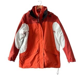 L.L. Bean Orange and White 3 in 1 Jacket